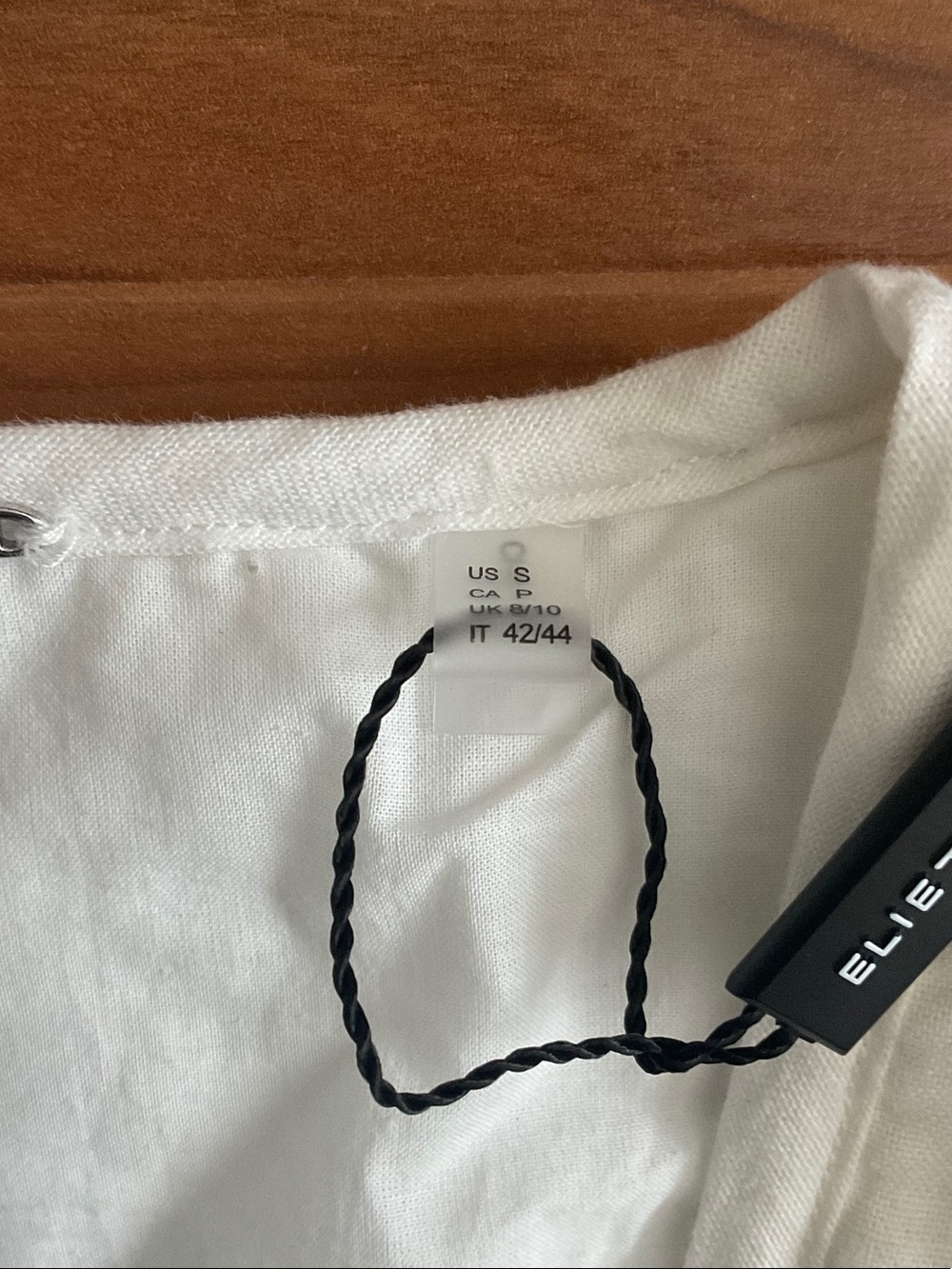 Elie Tahari White Embroidered Tie-Front Vest-Small-NWT - Picture 6 of 10